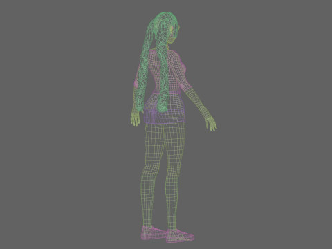 Standard Basic girl V28566 Modelo 3D