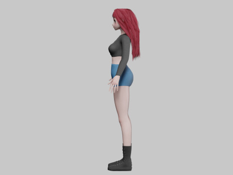 Standard cute girl V39131 3D-Modell