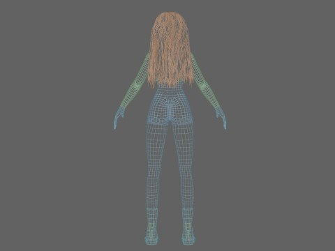 Standard cute girl V39131 3D-Modell