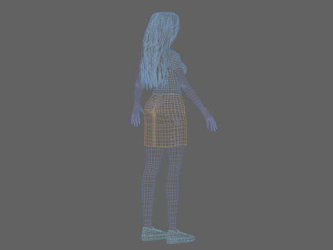 Stylized anime girl V32189 3D Модель