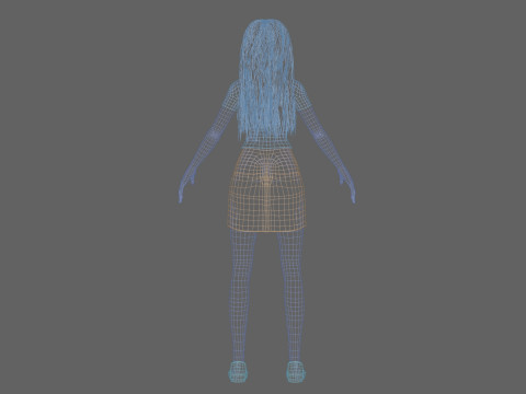 Stylized anime girl V32189 3D Модель