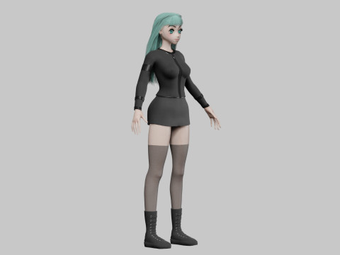 Stylized cute girl V35339 Modèle 3D