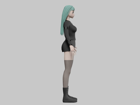 Stylized cute girl V35339 Modèle 3D