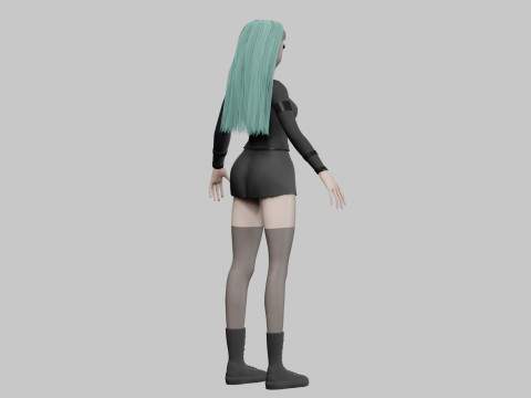 Stylized cute girl V35339 Modèle 3D