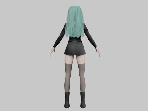 Stylized cute girl V35339 Modèle 3D