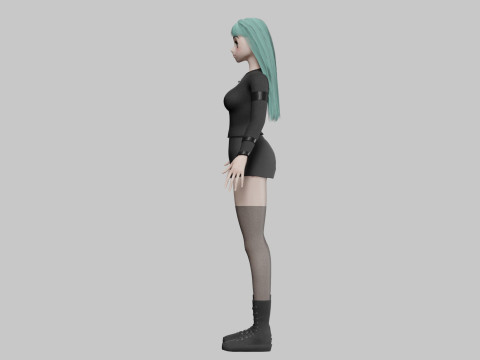 Stylized cute girl V35339 Modèle 3D