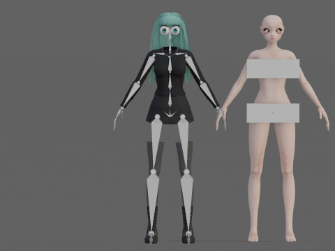 Stylized cute girl V35339 Modèle 3D