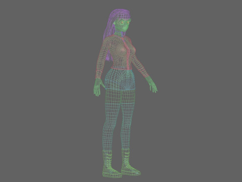 Stylized cute girl V35339 Modèle 3D