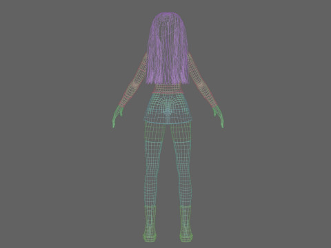 Stylized cute girl V35339 Modèle 3D