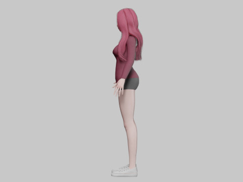 Sweet anime girl V26462 3D मॉडल