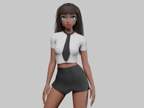 Мила базова дівчинка V32839 3D Модель