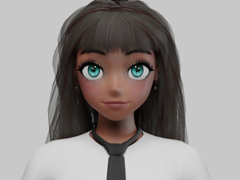Sweet Basic girl V32839 3D Model