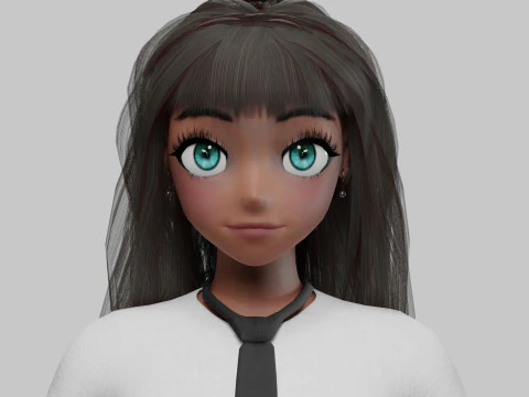 Sweet Basic girl V32839 3D Model