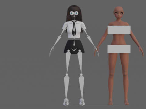 Sweet Basic girl V32839 3D Model