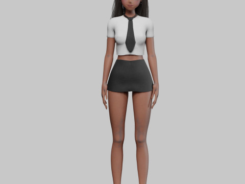 Sweet Basic girl V32839 3D Model