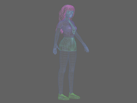 Sweet Basic girl V32839 3D Model