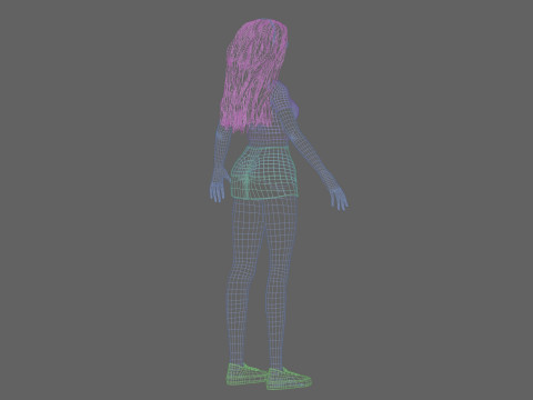 Sweet Basic girl V32839 3D Model