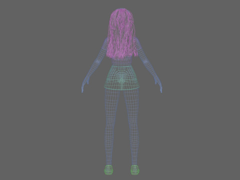 Sweet Basic girl V32839 3D Model