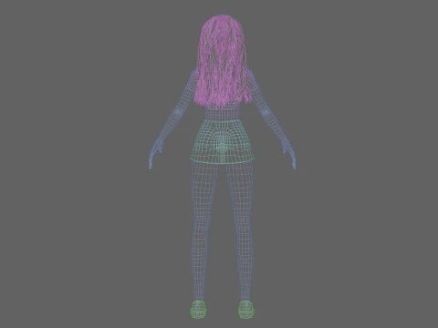 Sweet Basic girl V32839 3D Model