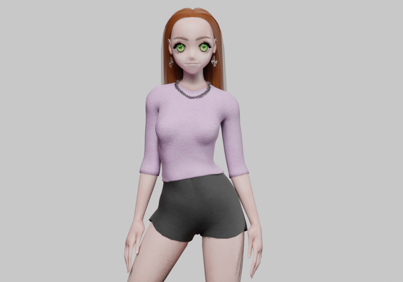 Sweet cute girl V32437 3D-Modell .c4d .max .obj .3ds .fbx .stl .blend 