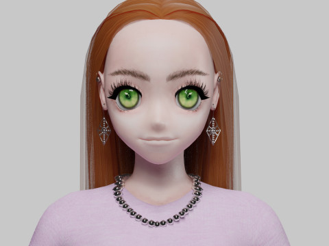 Sweet cute girl V32437 3D-Modell