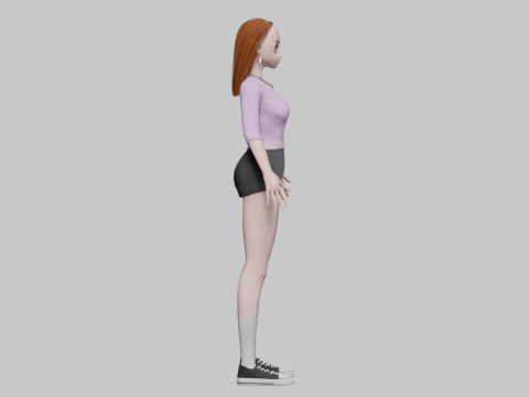 Sweet cute girl V32437 3D-Modell
