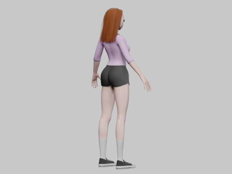 Sweet cute girl V32437 3D-Modell