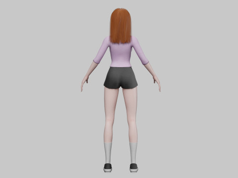 Sweet cute girl V32437 3D-Modell