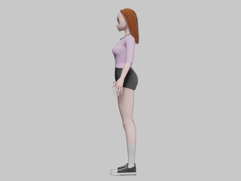 Sweet cute girl V32437 3D-Modell