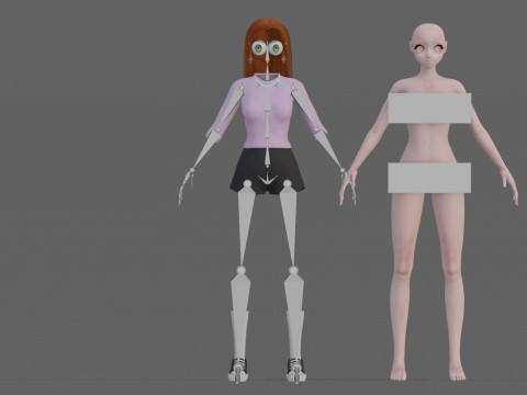 Sweet cute girl V32437 3D-Modell