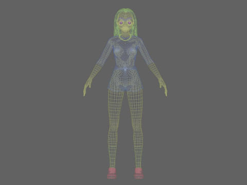 Sweet cute girl V32437 3D-Modell
