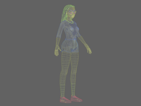 Sweet cute girl V32437 3D-Modell