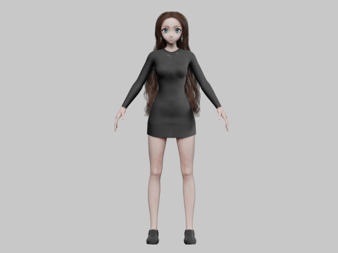 Teen cute girl V39134 Modelo 3D