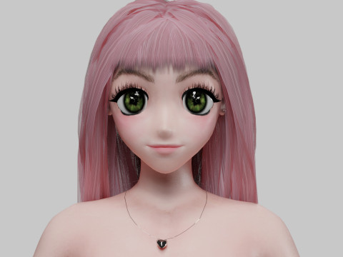 Young cute girl V33998 3D-Modell