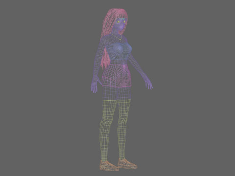 Young cute girl V33998 3D-Modell