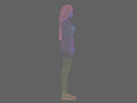 Young cute girl V33998 3D-Modell