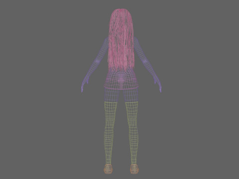 Young cute girl V33998 3D-Modell