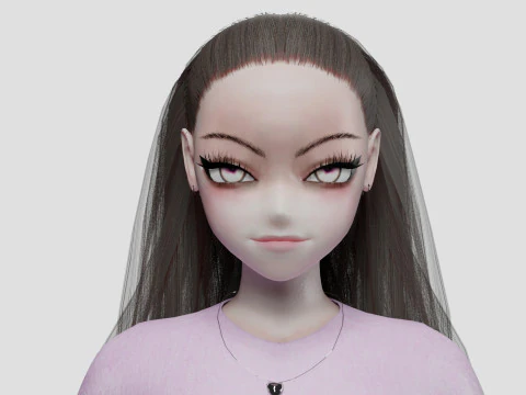 Anime Basic girl V30635 3D Model
