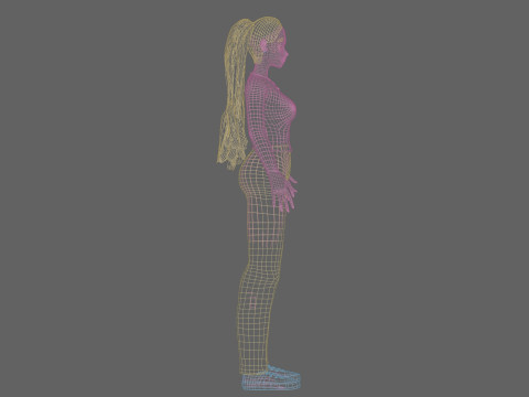 Anime Basic girl V30635 Model 3D