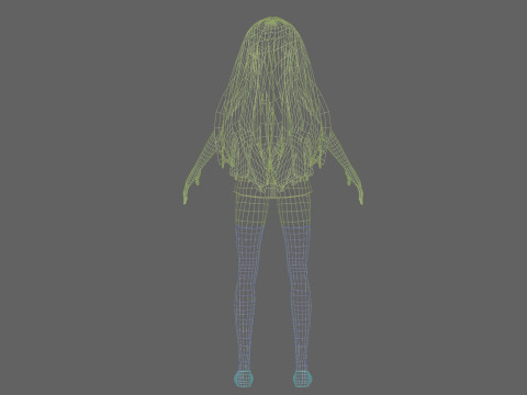 Anime Beautiful girl V28892 Model 3D