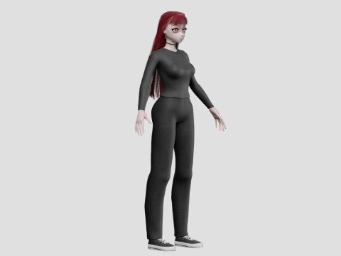 Anime Cartoon girl V31843 3D Модель