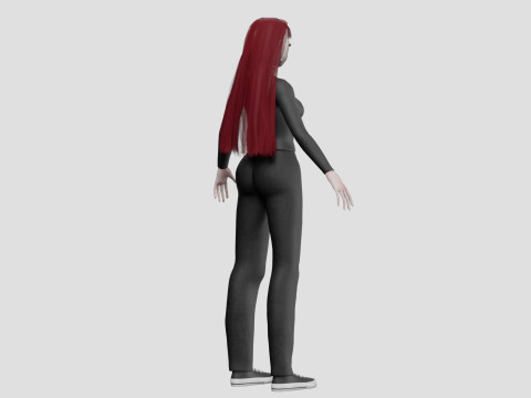 Anime Cartoon girl V31843 3D Модель