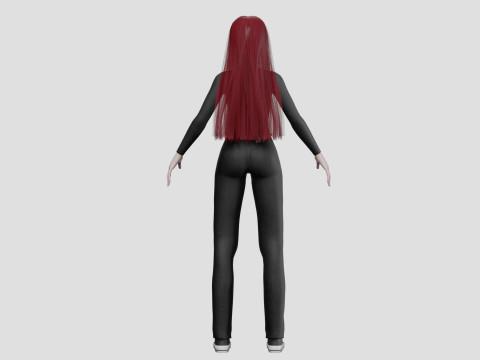 Anime Cartoon girl V31843 3D Модель