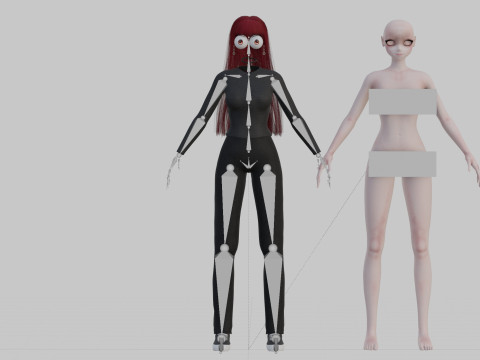 Anime Cartoon girl V31843 3D Модель