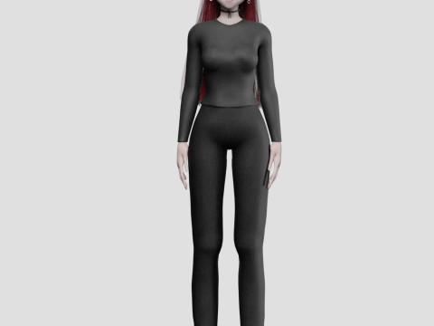 Anime Cartoon girl V31843 3D Модель