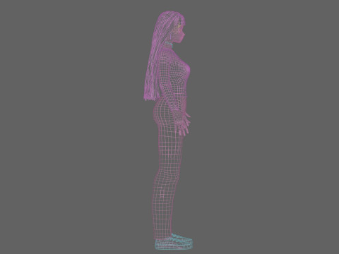 Anime Cartoon girl V31843 3D Модель
