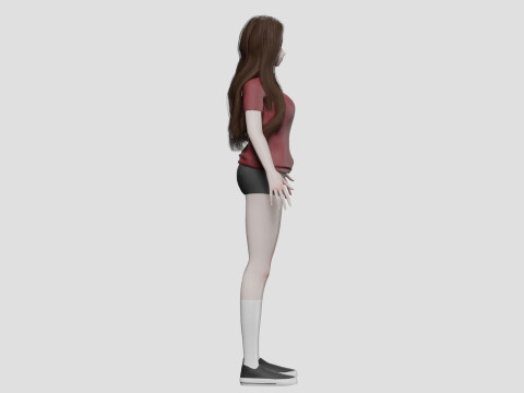 Anime classic girl V27320 3D Model