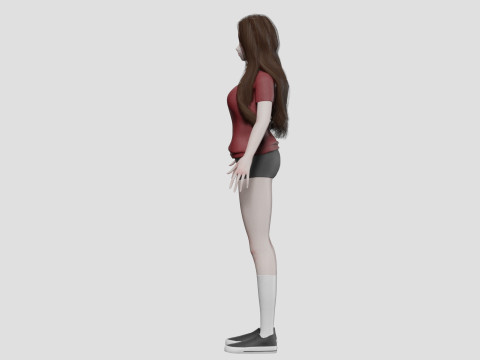 Anime classic girl V27320 3D Model
