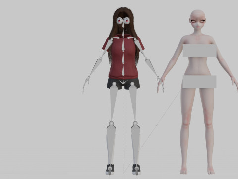 Anime classic girl V27320 3D Model