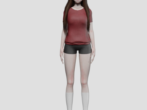 Anime classic girl V27320 3D Model